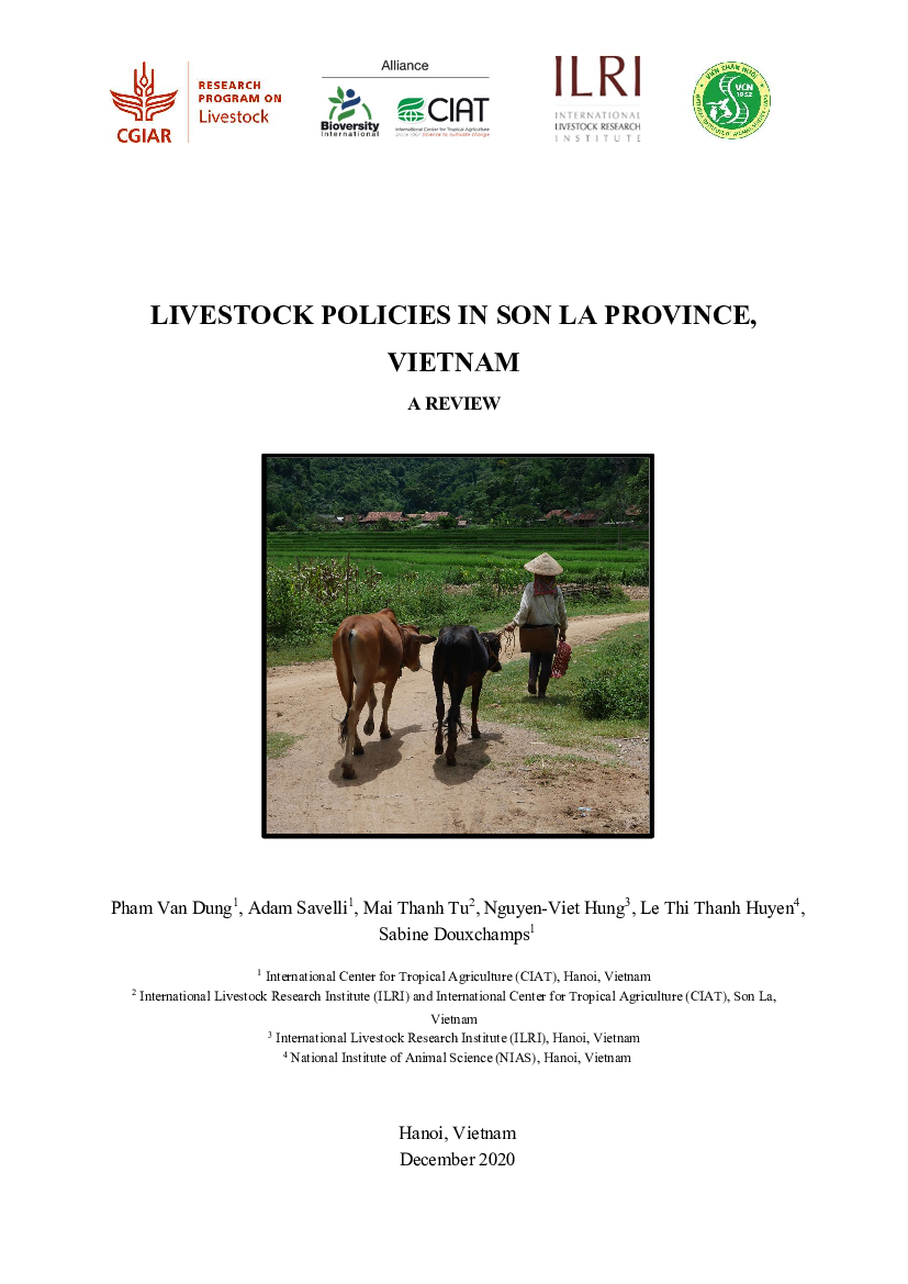 Livestock policies in Son La Province, Vietnam - a review | CGIAR Research  Program on Livestock